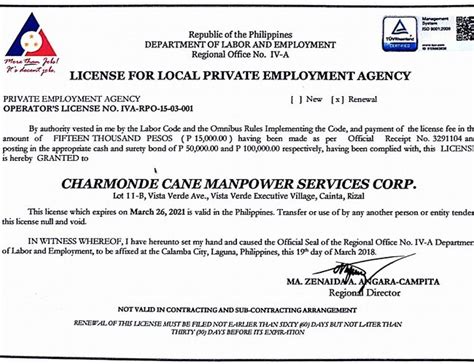 Charmonde Cane Manpower Corporation reviews and complaints.